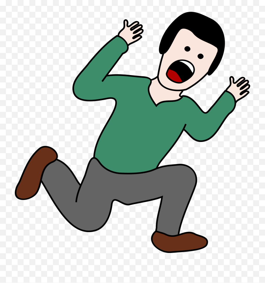 Screaming Png - Panic Man Screaming Running Png Image Emoji,Shouting Emoji