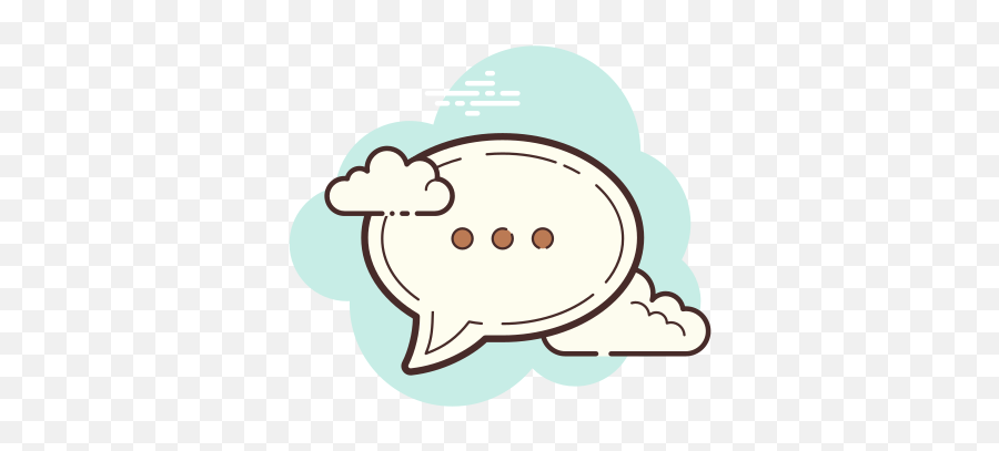 Chat Bubble Icon In Cloud Style Emoji,Clouds With Eyes Emoji