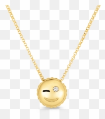 Classic Necklace Pendant Necklace Emoji,Slanty Eyes Emoticon