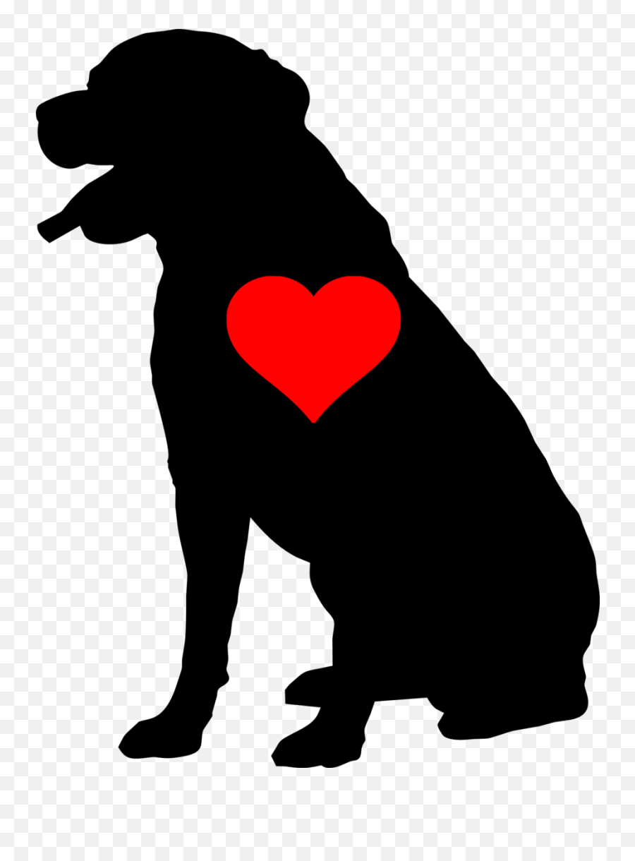 Rottweiler Heart Transparent Cartoon - Jingfm Silhouette Rottweiler Svg Free Emoji,Rottweiler Emoji