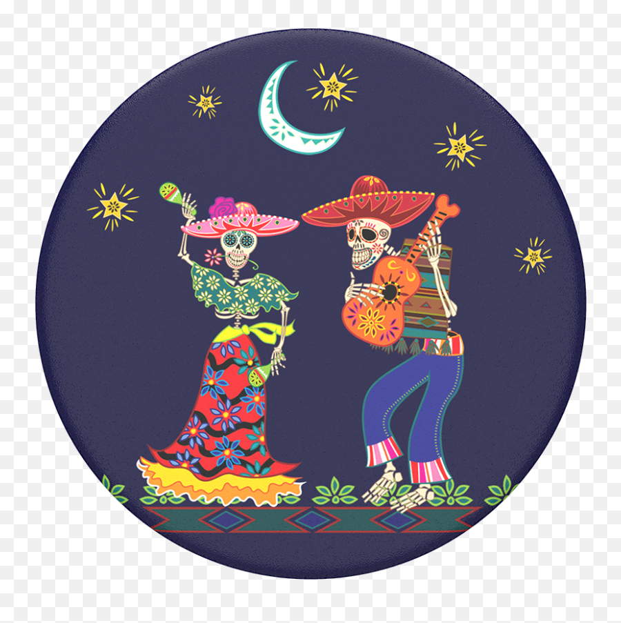 Noche De Baile Popsockets Popgrip - Day Of The Dead Emoji,Timbs Emoji