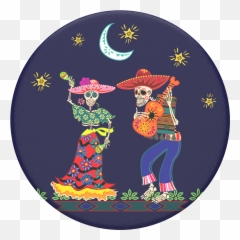 Noche De Baile Popsockets Popgrip - Day Of The Dead Emoji,Timbs Emoji