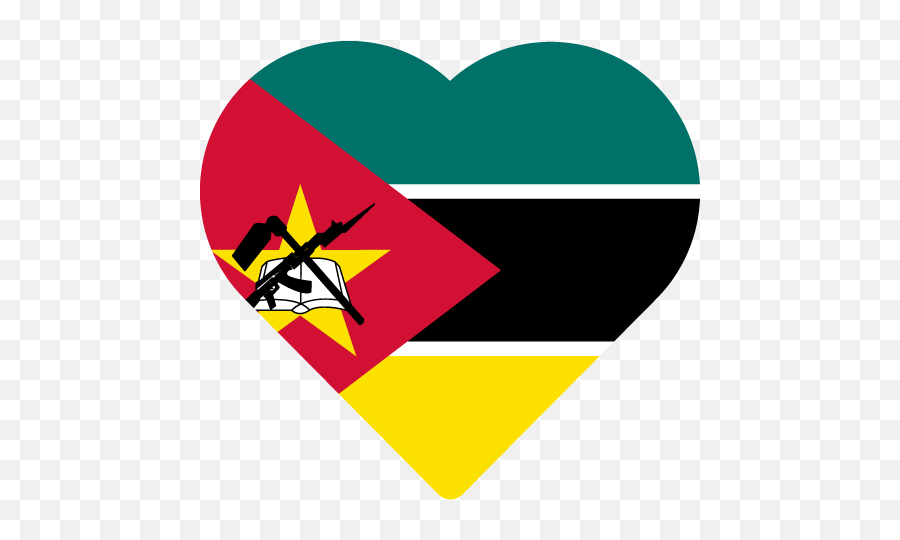 Vector Country Flag Of Mozambique - Heart Vector World Flags Emoji,Black Ribbon Emoji