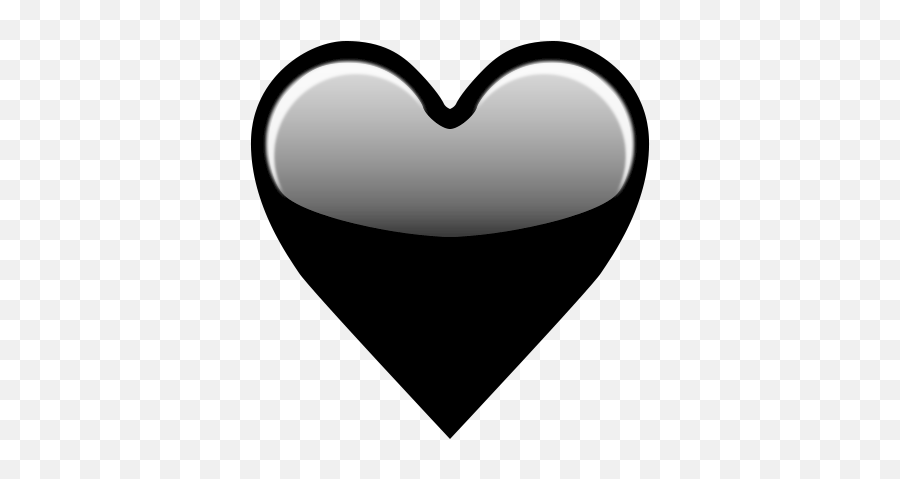Download Heart Sticker - Black Love Heart Emoji Full Size Black Heart Sticker Transparent,Heart Emoji Filter