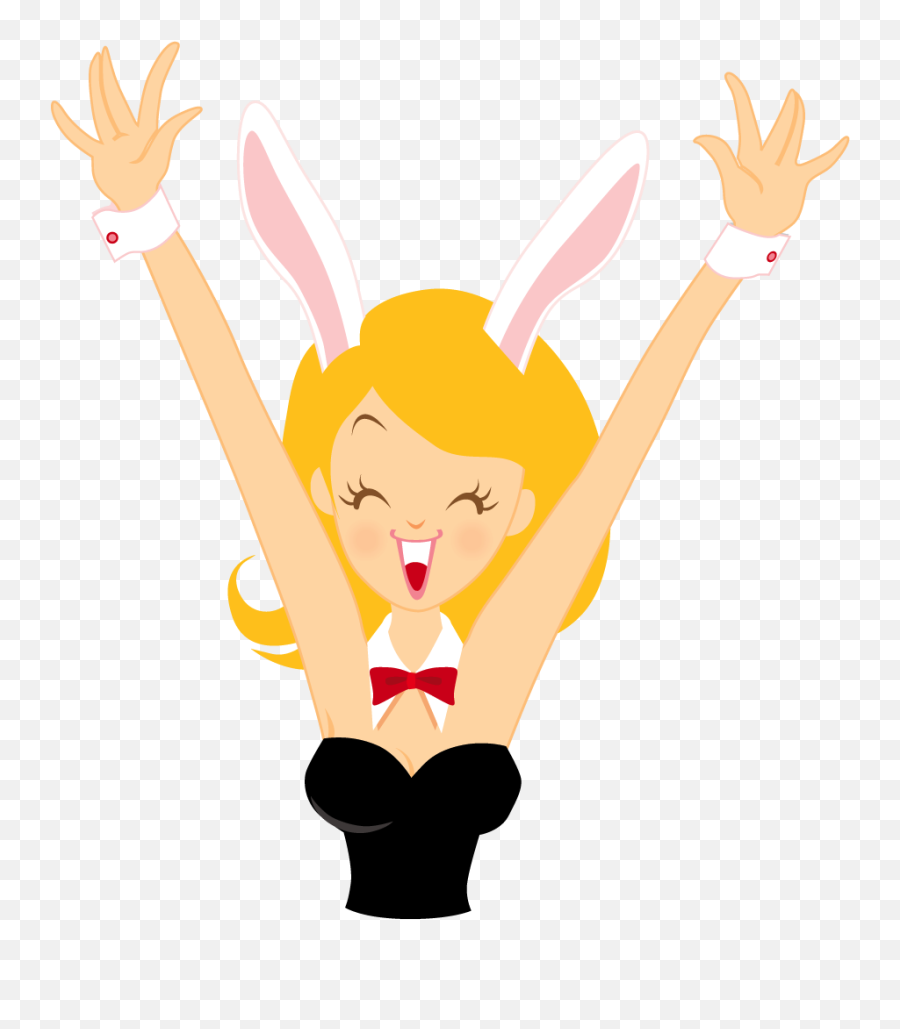 Girl Bunny Happy Icon - Happy Cartoon Icon Png Emoji,Happy Bunny Emoji