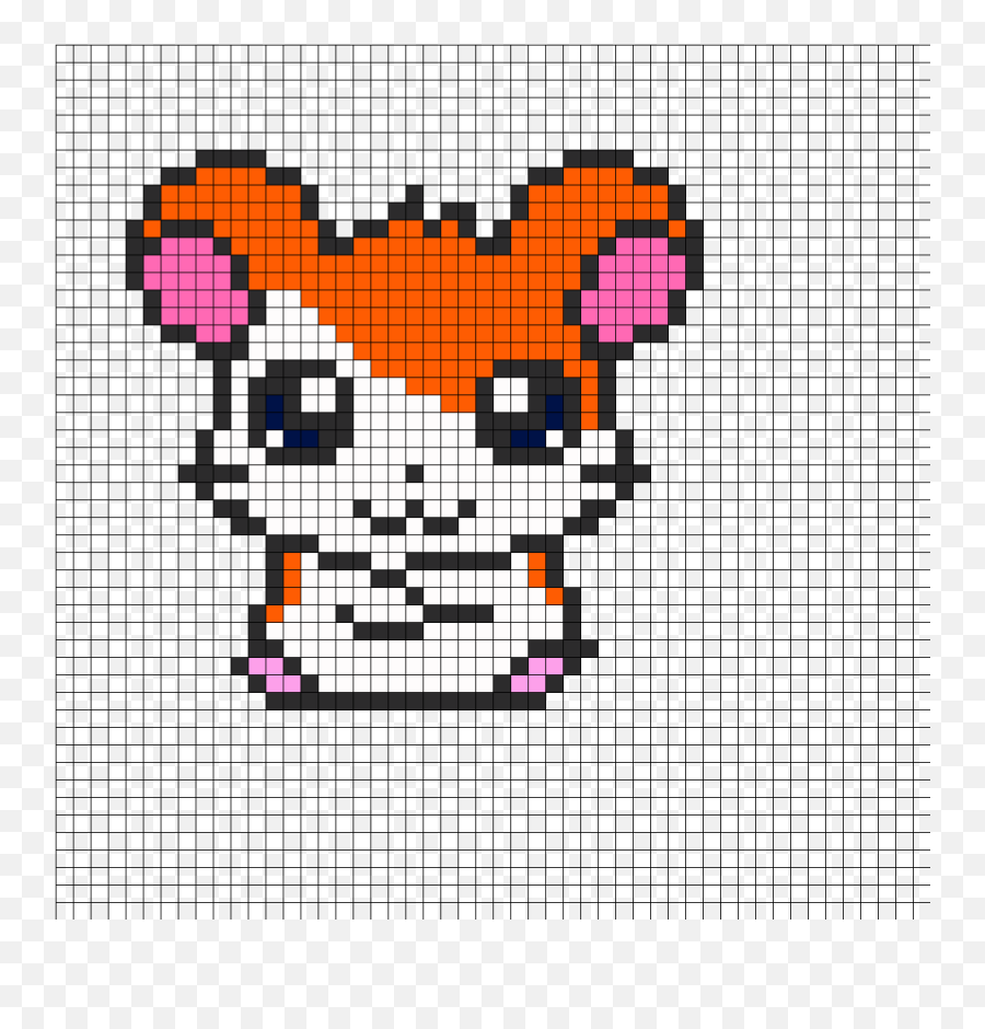 Perler Beads Fuse Bead Patterns - Hamtaro Bijou Pixel Art Emoji,Hamtaro Emoji