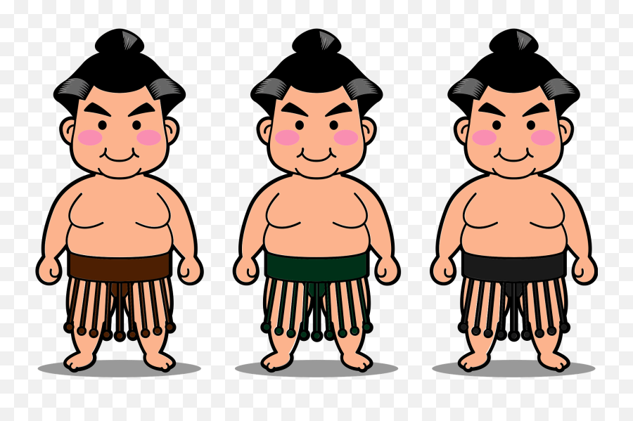 Sumo Wrestlers Clipart - Sumo Wrestler Standing Clipart Emoji,Sumo Wrestler Emoji