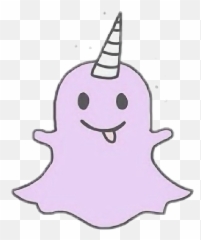Ghost Snapchat Unicorn Purple Sticker - Snapchat Unicorn Emoji,Snapchat Unicorn Emoji