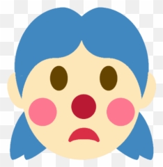 Clowngirlfrown - Discord Emoji Discord Pleading Emoji Transparent,Frown Emoji