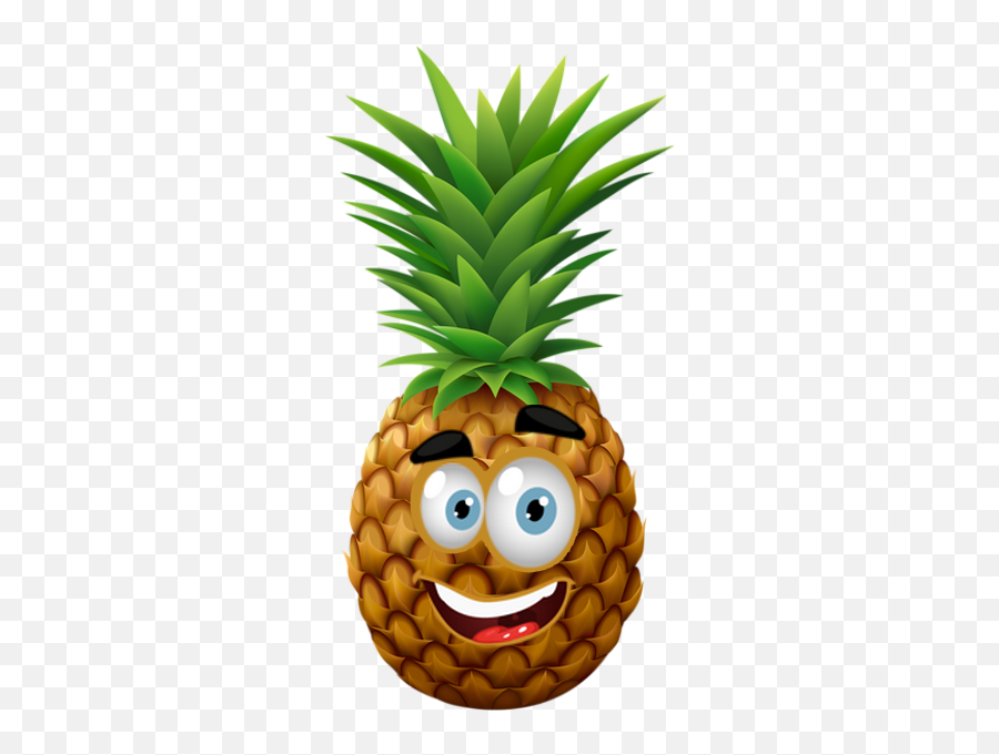 Dy Ananas Heureux - Smiley Émoticône Clipart Cartoon Sour Fruit Sour Foods Clipart Emoji,Pineapple Emoji