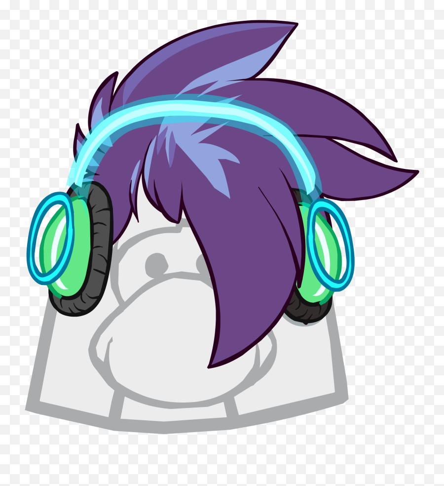 The Holo Headphones Club Penguin Wiki Fandom - Club Penguin Hair Emoji,Headphone Emoji Png