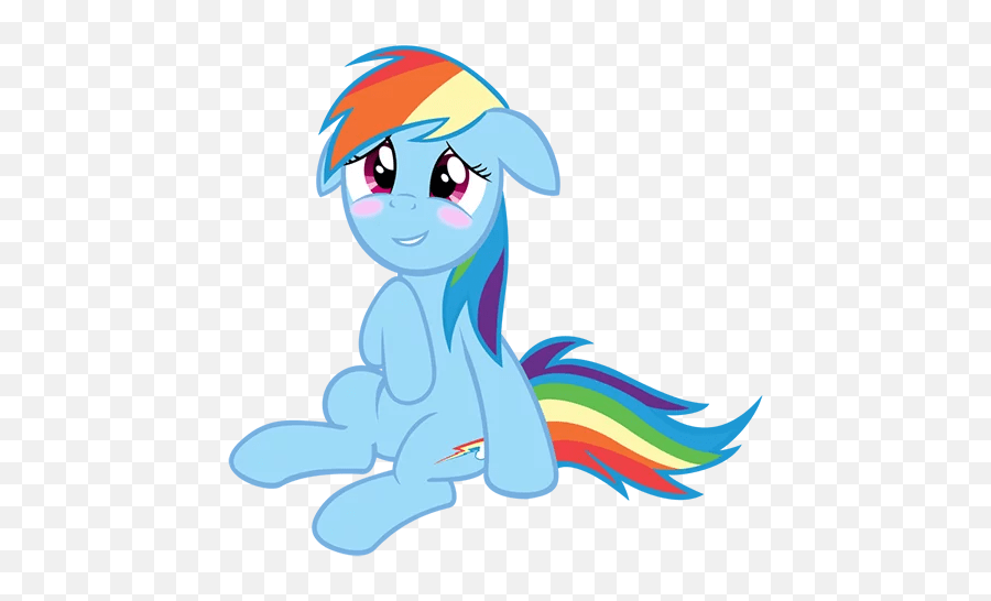 Telegram Sticker 012 My Little Pony Wallpaper - Rainbow Dash Emoji,Rainbow Dash Emoticon