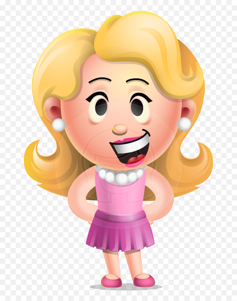 Chibi Cartoon Girl Vector 3d Character - Cartoon Character Blonde Woman Emoji,Chibi Poses Emotions