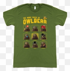 Shirts T Shirt Geek Fashion - Many Faces Of Owlbear Emoji,Geek And Sundry Emojis