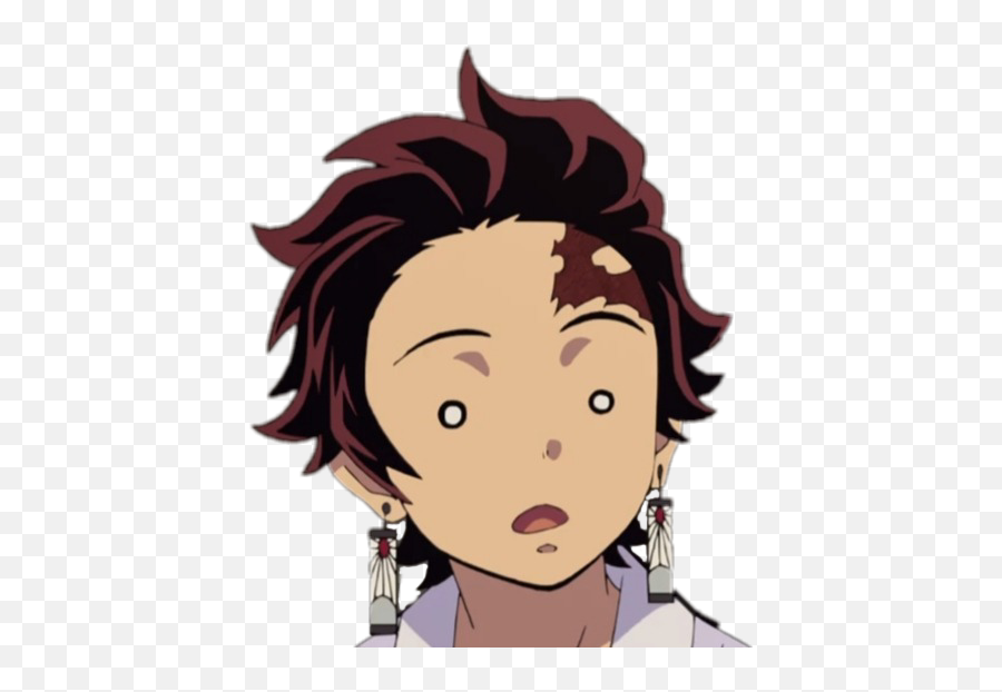 Tanjiro Tanjirokamado Demonslayer Sticker By Lil Peep - Surprised Tanjiro Emoji,Peeps Emojis