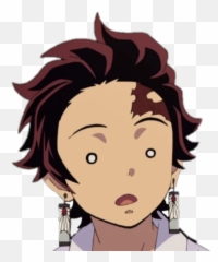 Tanjiro Tanjirokamado Demonslayer Sticker By Lil Peep - Surprised Tanjiro Emoji,Peeps Emojis
