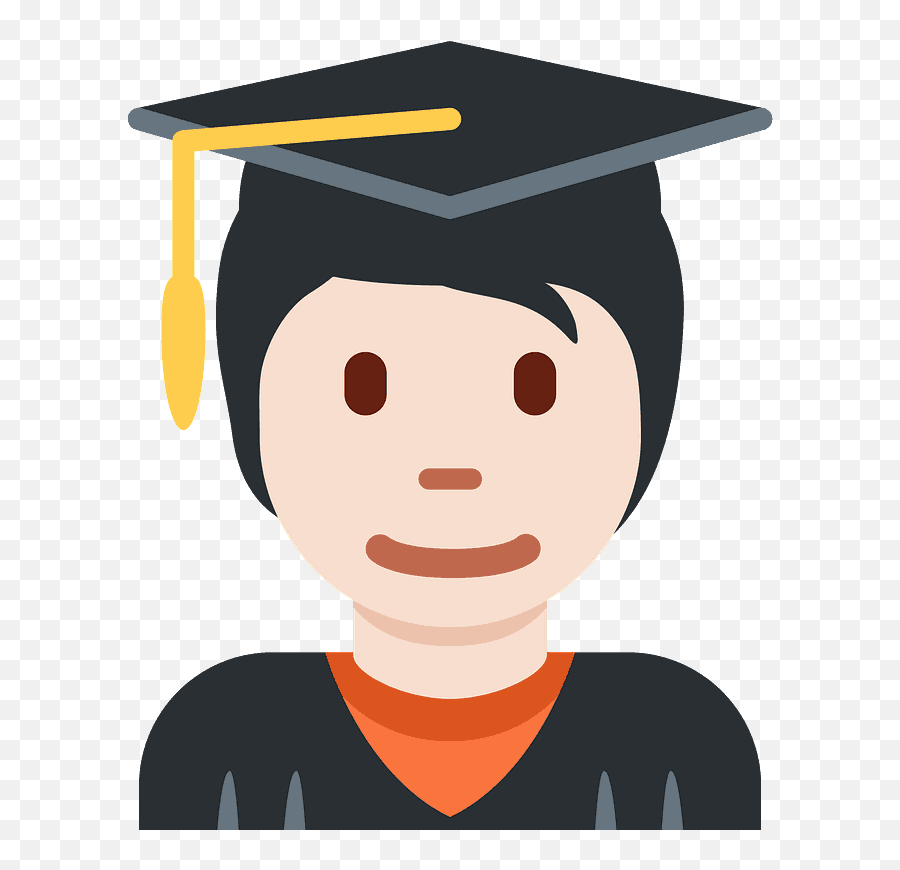 Student Emoji Clipart - Square Academic Cap,Education Emoji