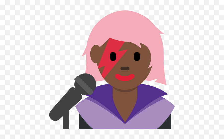 Dark Skin Tone Emoji - Fictional Character,Singing Emoji