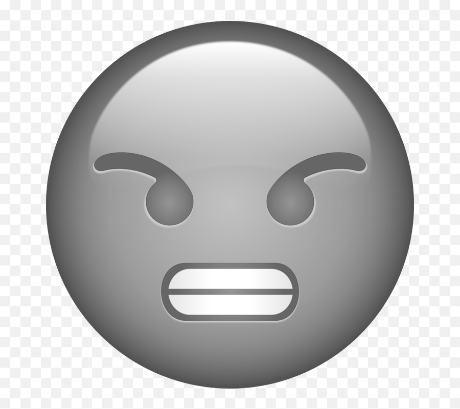 Anger Emoji Face - Dot,Nervous Emoji