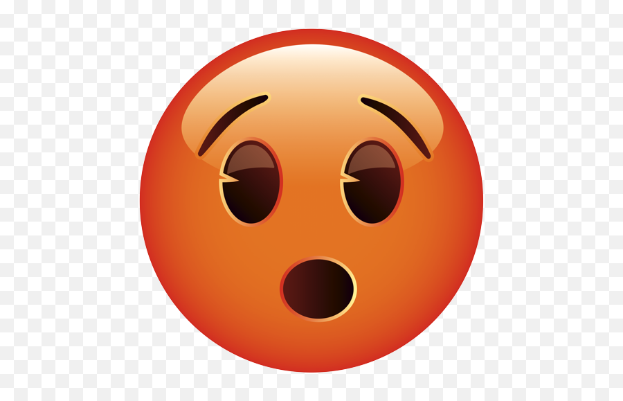 Emoji U2013 The Official Brand Hushed Face Variant Orange - Orange Emoji Face,Surprised Face Emoji