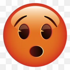 Emoji U2013 The Official Brand Hushed Face Variant Orange - Orange Emoji Face,Surprised Face Emoji