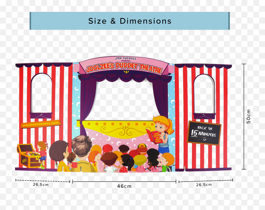 Joolzeeu0027s Puppet Theatre With 5 Loveable Finger Puppets - Language Emoji,Dynamic Emotions Puppets