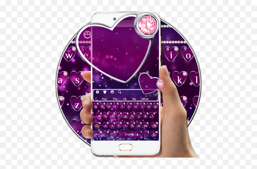 Purple Diamond Heart Keyboard Apk - Download For Windows Smartphone Emoji,Starry Bridge Emoji