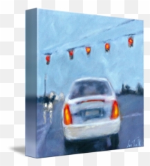 Rainy Car At Stoplight By Ann Tuck Emoji,Emotion In Motion. The Cars