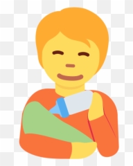 Person Feeding Baby Emoji - Feeding Baby Emoji,Baby Emoji Png