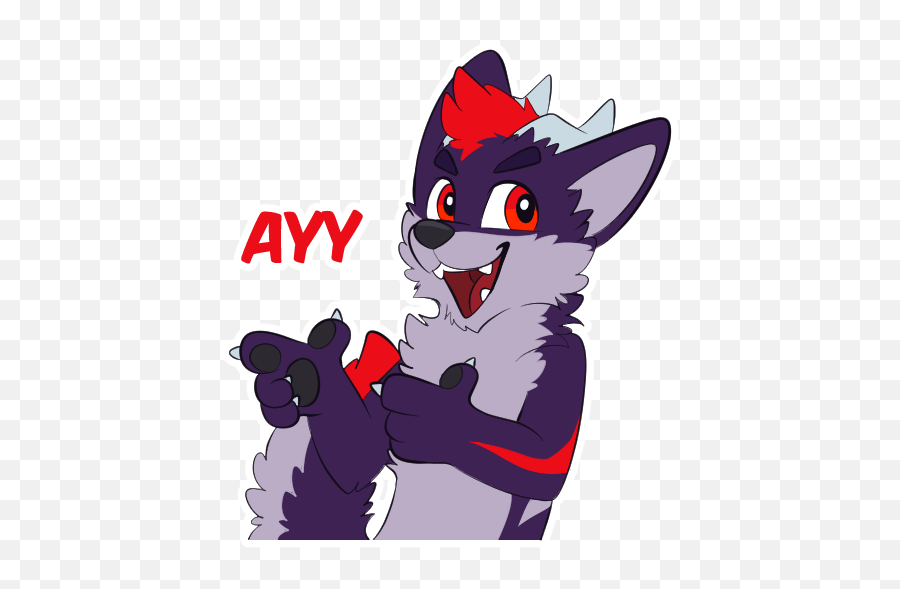 Furry Telegram Stickers - Pulexart Fictional Character Emoji,Ayy Emoticon