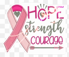 Hopestrengthcourage Hope Sticker - Girly Emoji,Pink Breast Cancer Ribbon Emoji