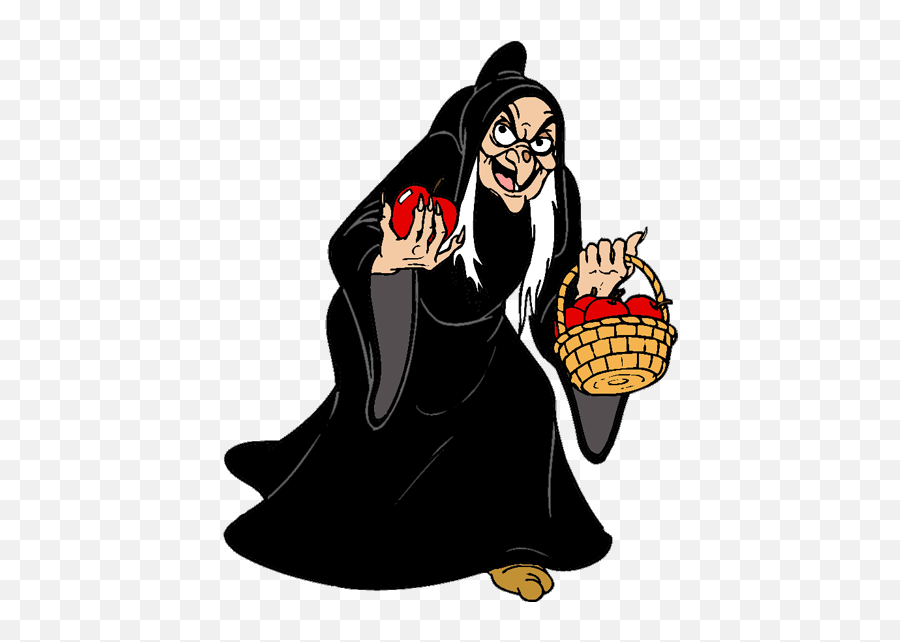 Evil Queen Witch And Huntsman Clip Art - Snow White Old Hag Emoji,Witch Emoji