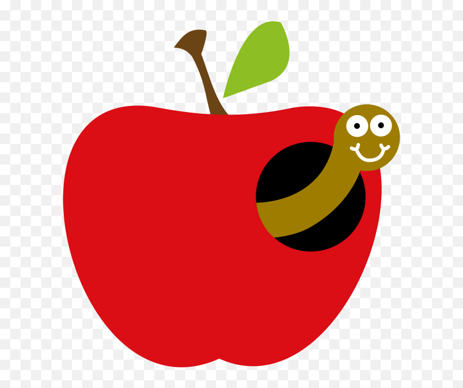 Apple With Worm Inside Clipart Free Svg File Free Clip Art - Fresh Emoji,Free Emoji Svg Files
