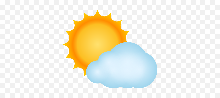 Sun Behind Small Cloud - Clip Art Emoji,Sun And Cloud Emoji