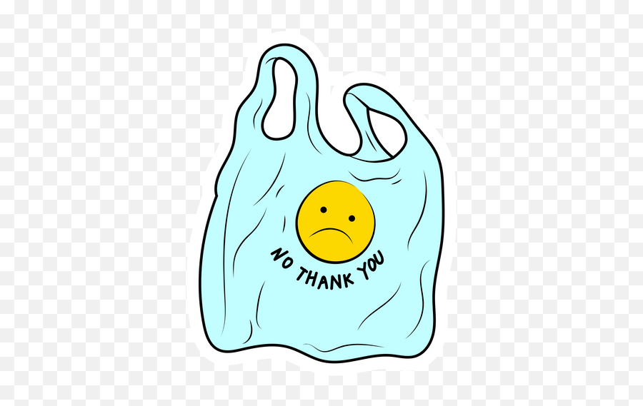 No Plastic Bags Sticker - Sticker Mania Happy Emoji,Emoji Bed In A Bag
