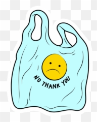 No Plastic Bags Sticker - Sticker Mania Happy Emoji,Emoji Bed In A Bag