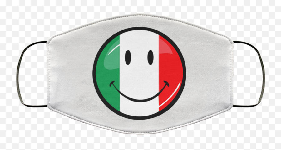 Smiley Italian Face Mask - Happy Emoji,Italian Flag Emoticon