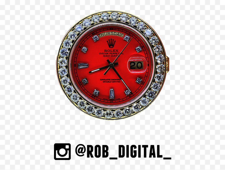 Big Face Rolex Cutout Hi Res Psd Official Psds - Red Face Rolex Png Emoji,Large Emoji Cutouts