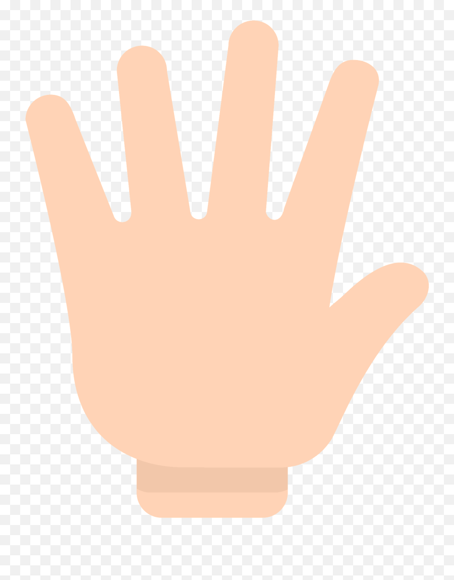 Hand With Fingers Splayed Emoji Clipart - Mano Abierta Significado,Vulcan Salute Emoji For Android