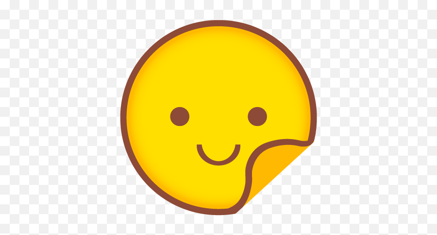 Cute Emoji Stickers - Happy,Sideways Emoji