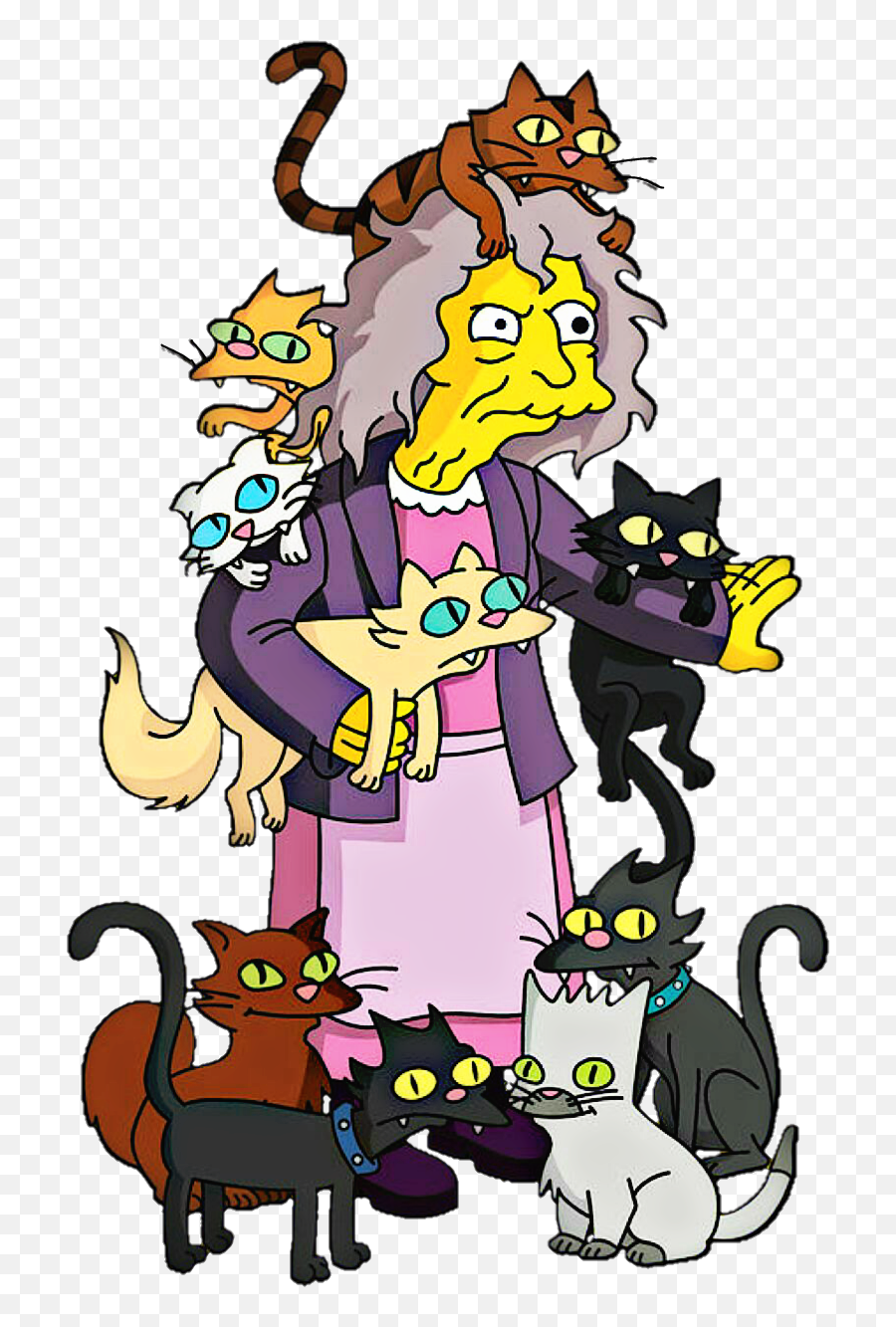 Crazycatlady Thesimpsons Simpsons - Simpson Crazy Cat Lady Emoji,Crazy Cat Lady Emoji