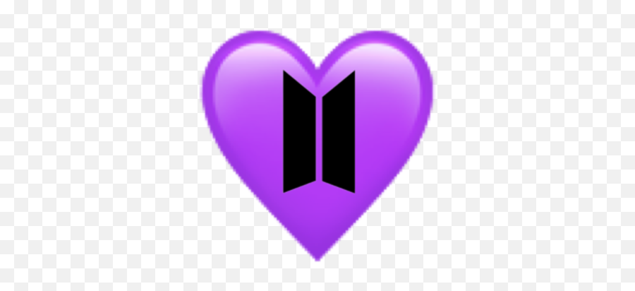 Bts Btsheart Emoji Sticker - Purple Heart Bts Png,Bts Emoji Pictures
