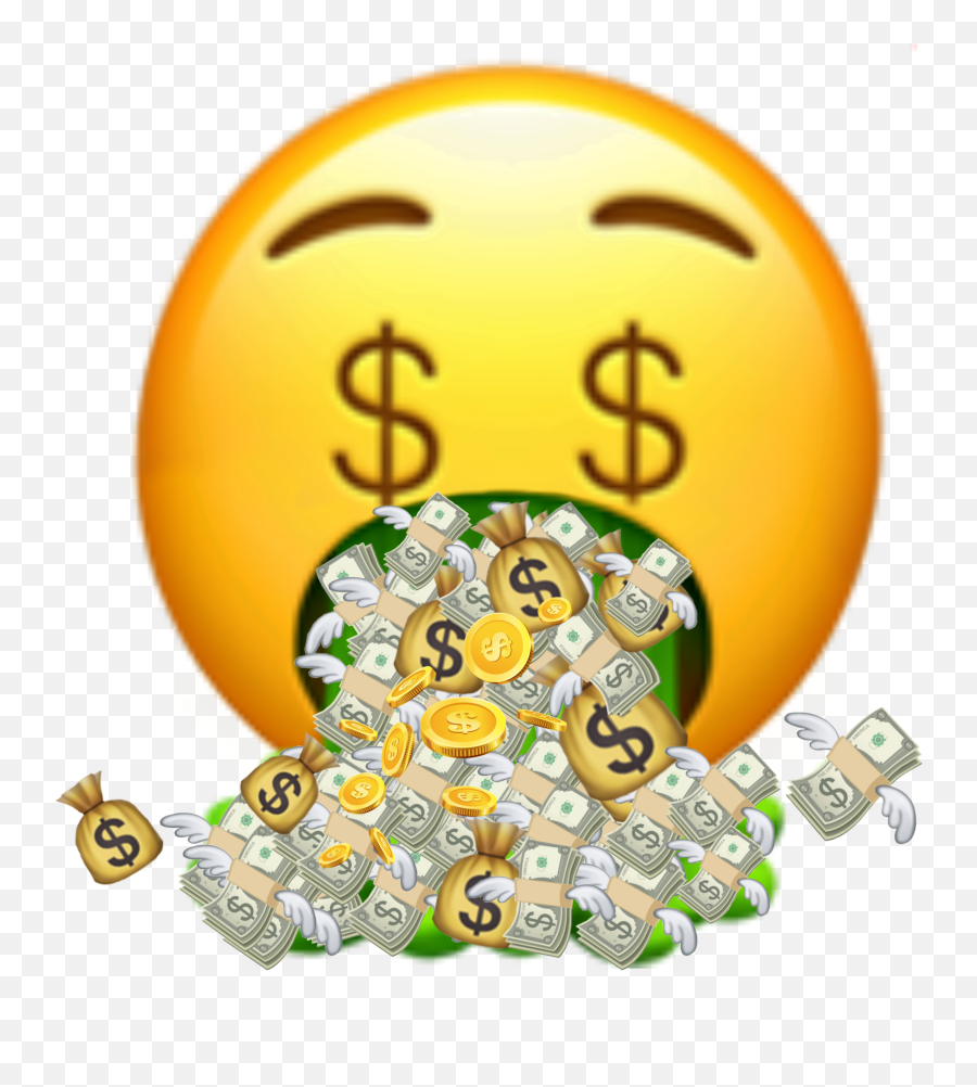 Money Cash Rich Sticker By - Emoji Png Money Mouth Face,Money Type Emoticon