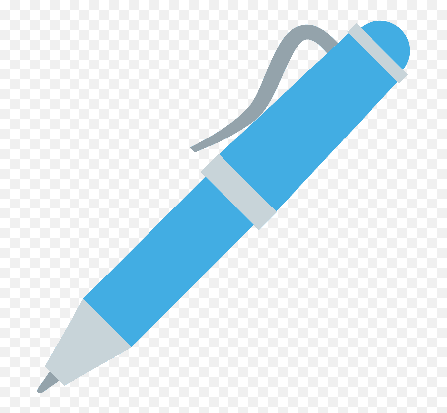 Lower Left Ballpoint Pen - Blue Pencil Icon Emoji,Crayon Emoji