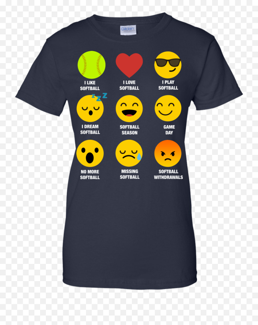 I Love Softball Emoji Emoticon Team Jersey Style Graphic Men - Am A January Woman,Navy Emoji