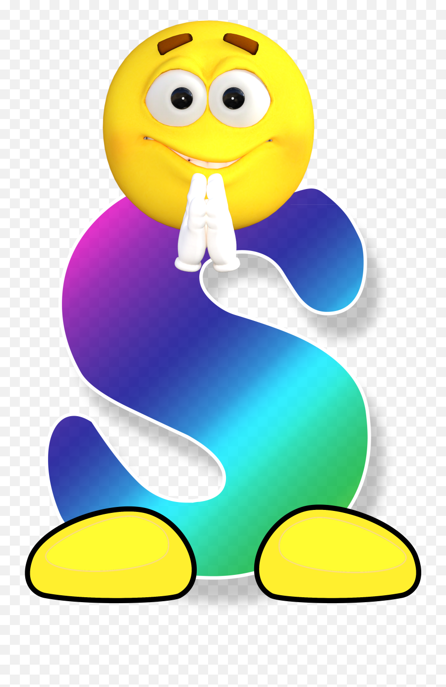 Abc Alphabet Smiley - Abc Alfabet Smiley Letter S Emoji,Emoji Letters