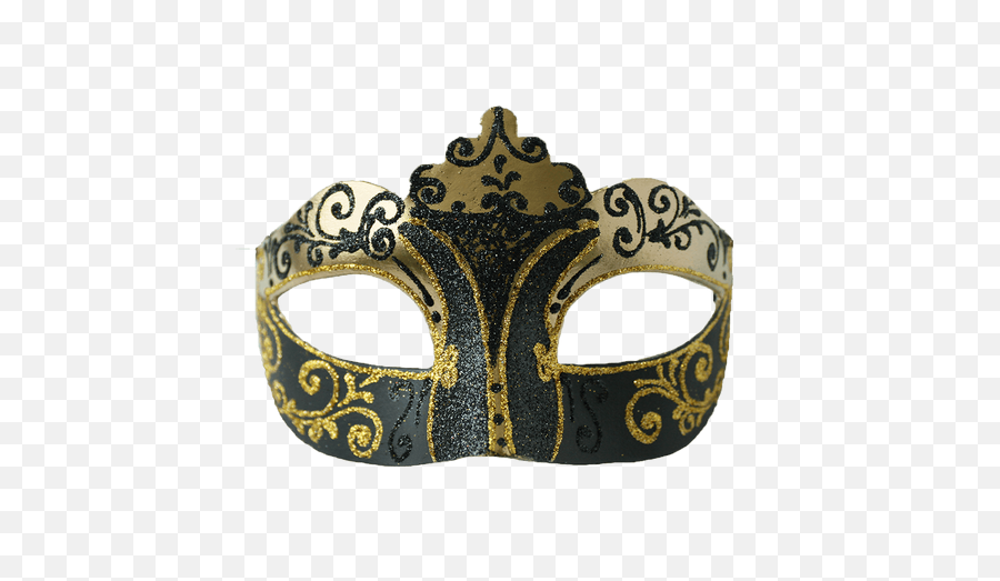 Gold Black Ball Venetian Mask - Venetian Gold And Black Masks Emoji,Mardi Gras Mask Movie Emojis