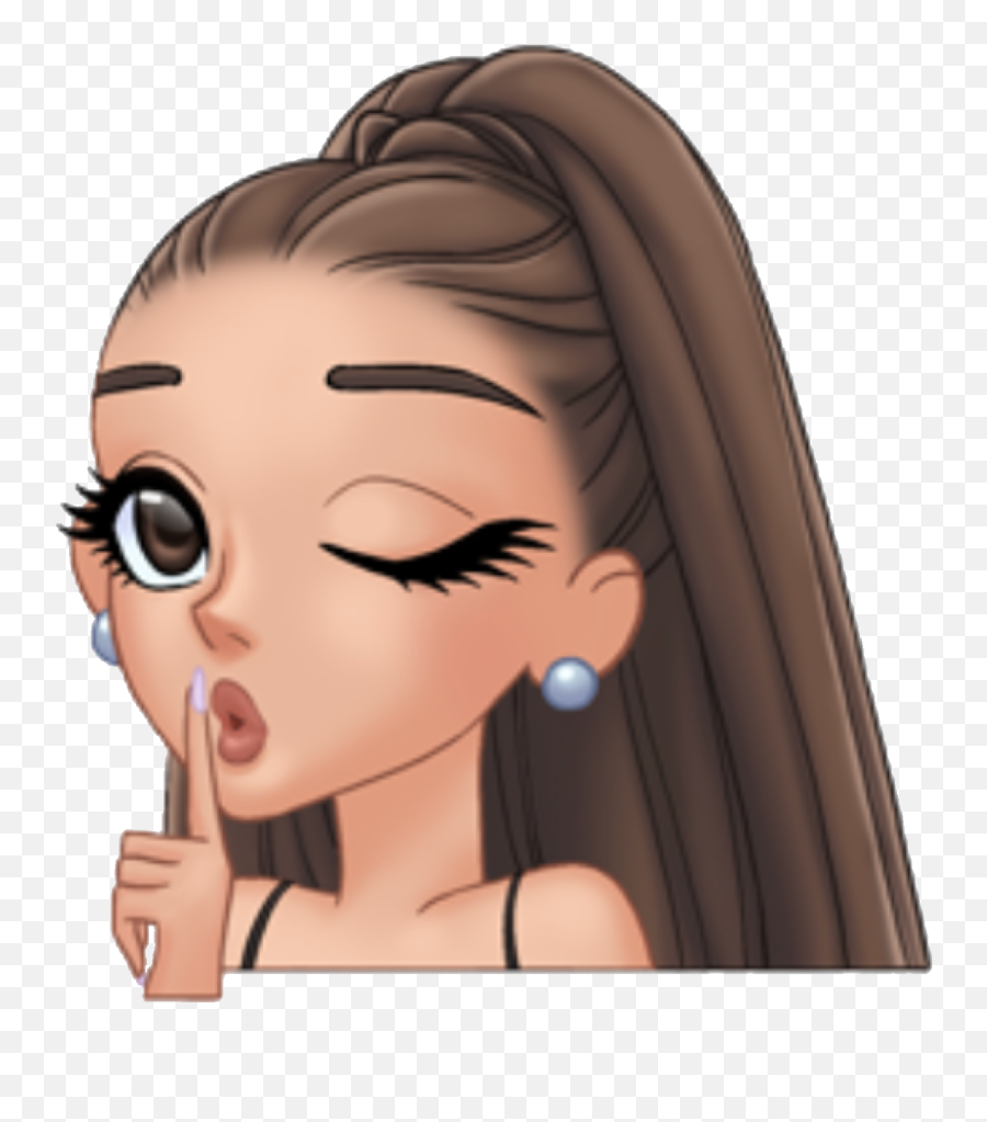 Ariana Grande Singer Teenager Popstar Singers Singer - Cute Ariana Grande Drawing Cartoon Emoji,Singing Notes Emoji Transparent Background
