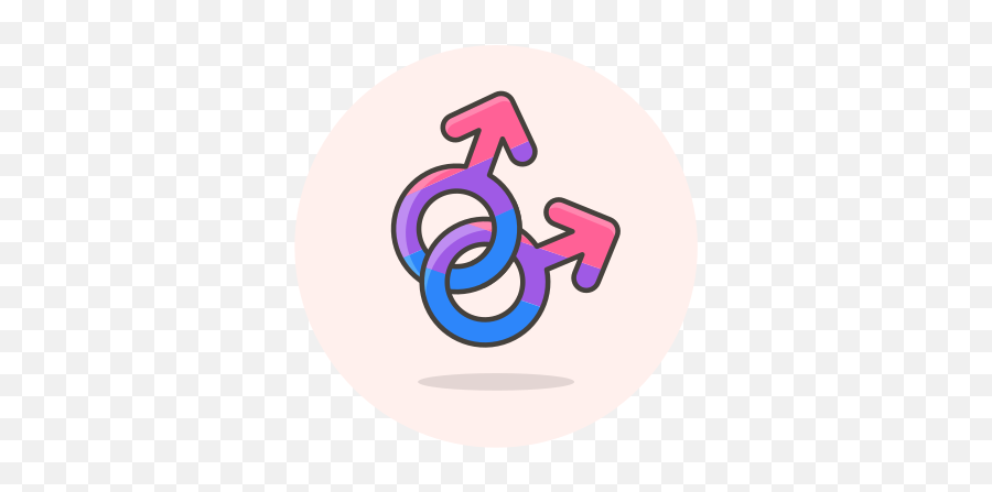 Bisexual Gay Male Sign Free Icon Of - Language Emoji,Gay Emoticon Symbols