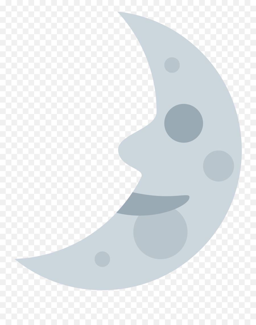 First Quarter Moon With Face - Dot Emoji,Moon Face Emoji